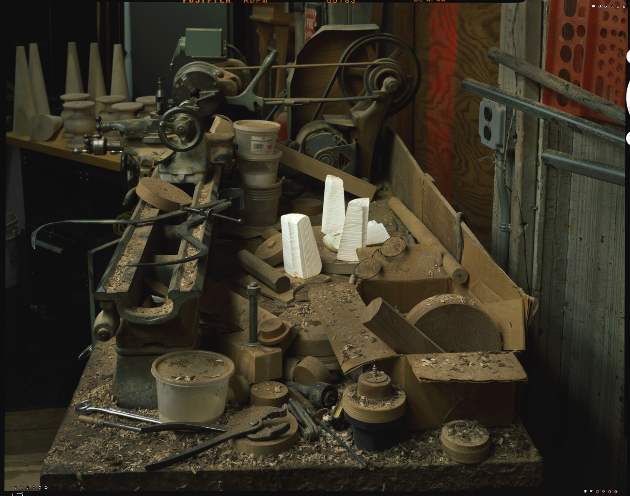 Chalk blocks, Blatt Billiards, New York City, 2014