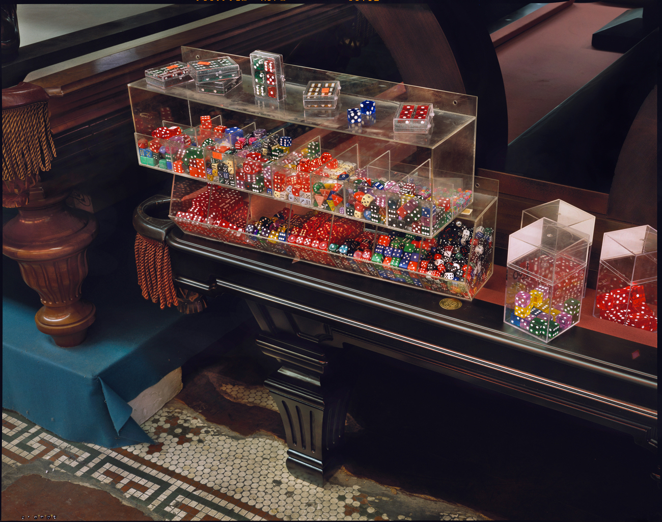 Dice and pool tables, Blatt Billiards, New York City, 2012