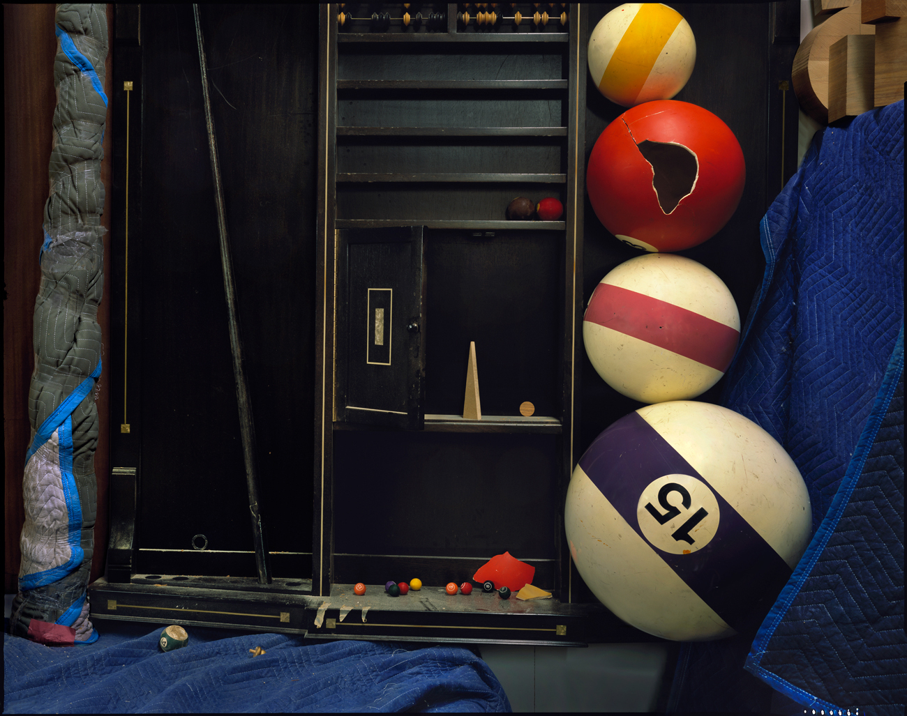 Oversize display billiard balls, Blatt Billiards, New York City, 2012