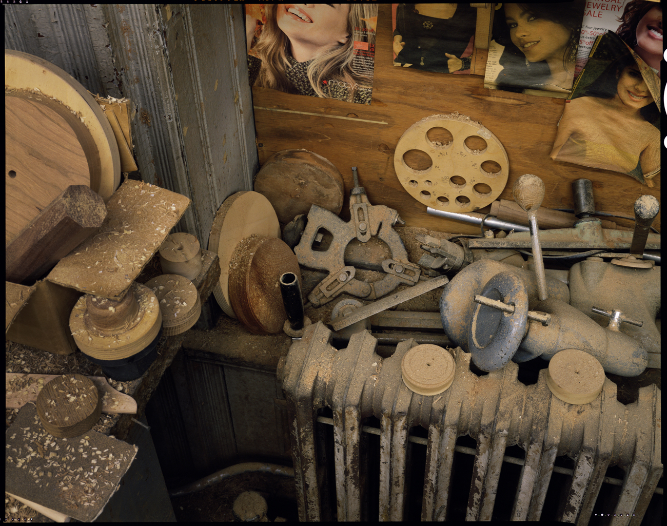 Woodworking implements, Blatt Billiards, New York City, 2014