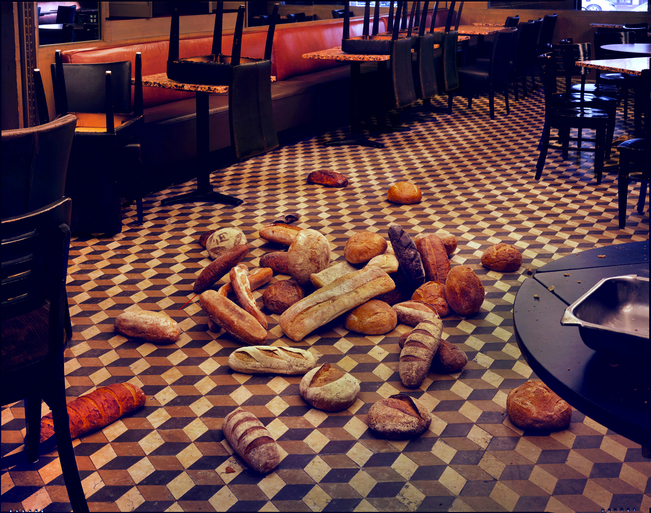Day old bread loaves, Zabar's, New York City, 2015