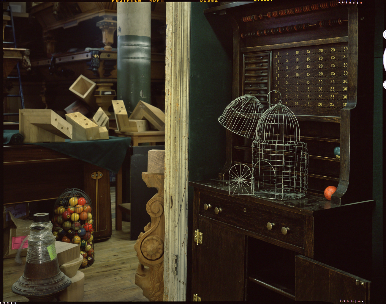 Third floor storage room, Blatt Billiards, New York City, 2014