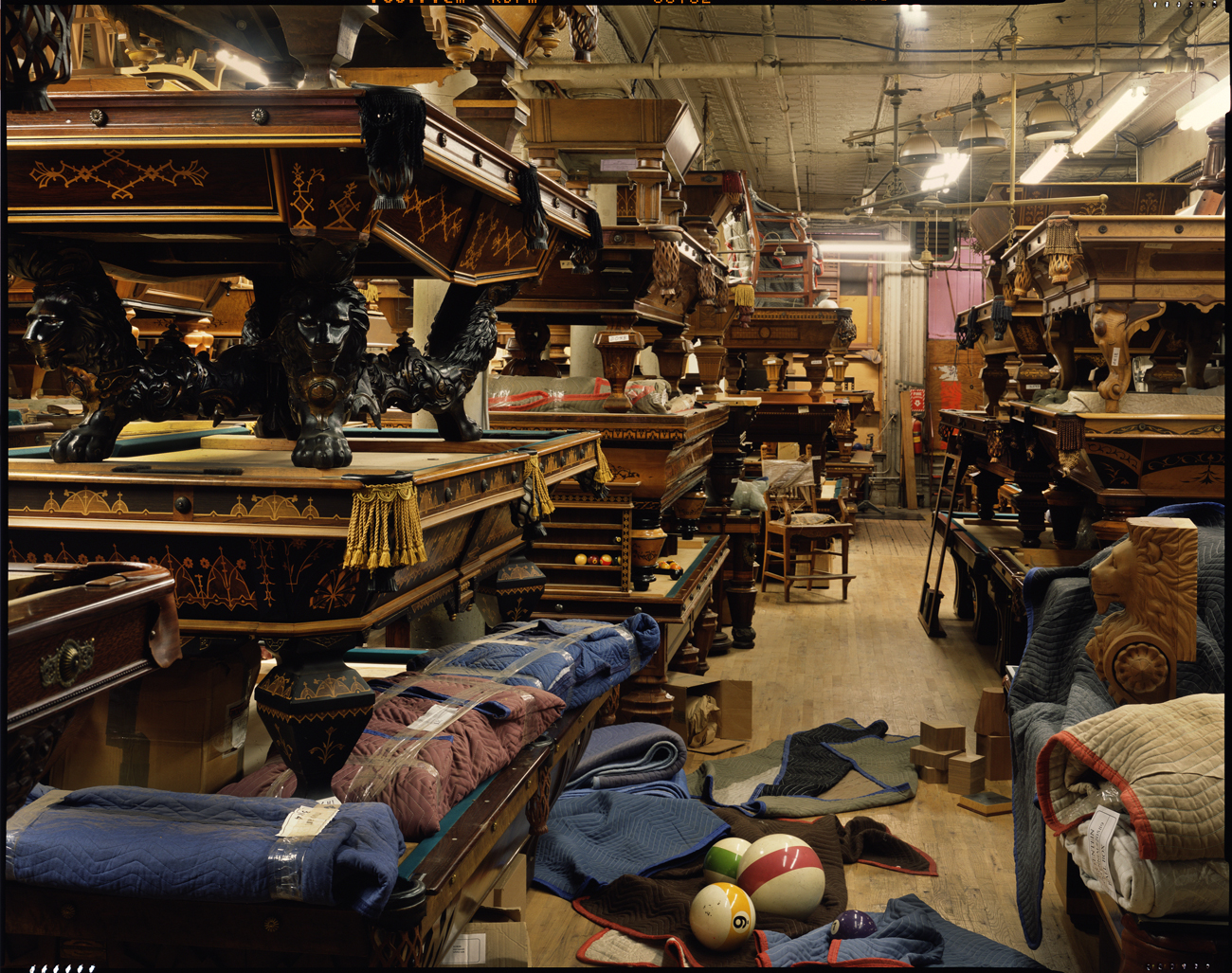 Upstairs storage room, Blatt Billiards, New York City, 2014