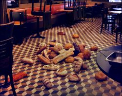Day old bread loaves, Zabar's, New York City, 2015